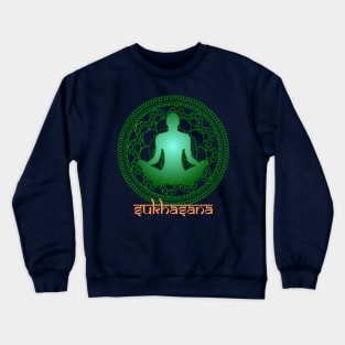 Sukhasana Yoga Pose Crewneck Sweatshirt